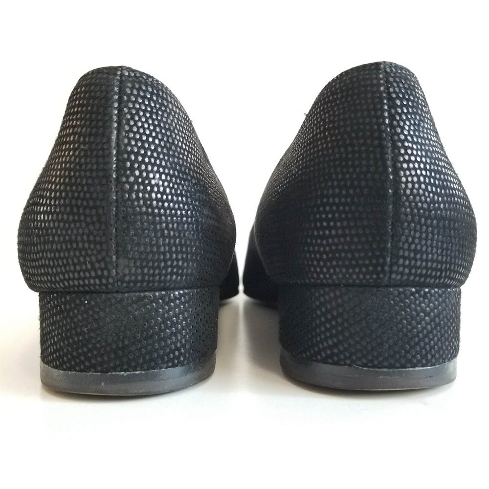 Bruno Magli Textured Leather Peep Toe Flats Shoes - Picture 8 of 10